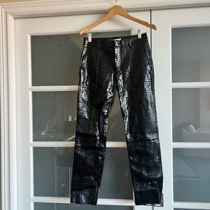 Zara Faux croc leather pants